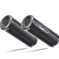 Exhaust compatible with Yamaha Fz6 600-Fazer S1-S2 2004-2013, M3 Poppy , Dual Homologated legal slip-on exhaust including removable db killers and link pipes 