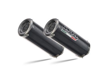 Exhaust compatible with Ducati Monster 696 2008-2014, M3 Poppy , Dual Homologated legal slip-on exhaust including removable db killers and link pipes 