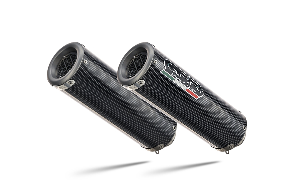 Exhaust compatible with Kawasaki Z1000 2003-2006, M3 Poppy , Dual Homologated legal slip-on exhaust including removable db killers and link pipes 