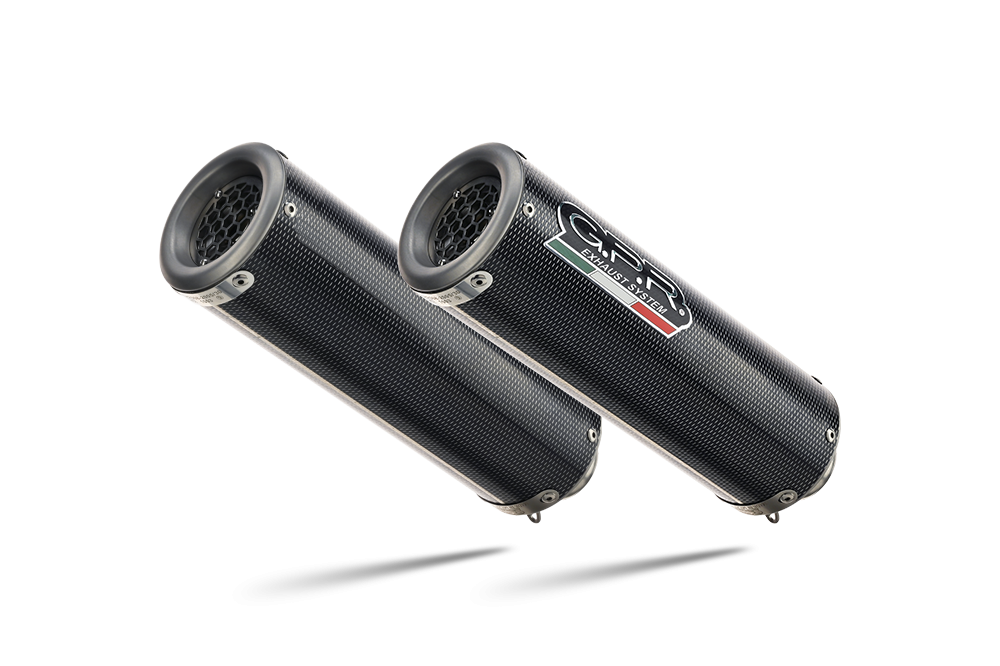 Exhaust compatible with Aprilia Shiver 900 2017-2020, M3 Poppy , Dual Homologated legal slip-on exhaust including removable db killers and link pipes 