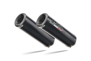 Exhaust compatible with Aprilia Shiver 900 2017-2020, M3 Poppy , Dual Homologated legal slip-on exhaust including removable db killers and link pipes 