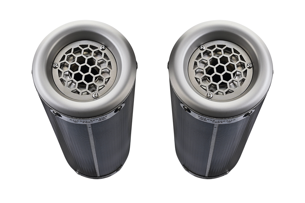 Exhaust compatible with Aprilia Shiver 900 2017-2020, M3 Poppy , Dual Homologated legal slip-on exhaust including removable db killers and link pipes 