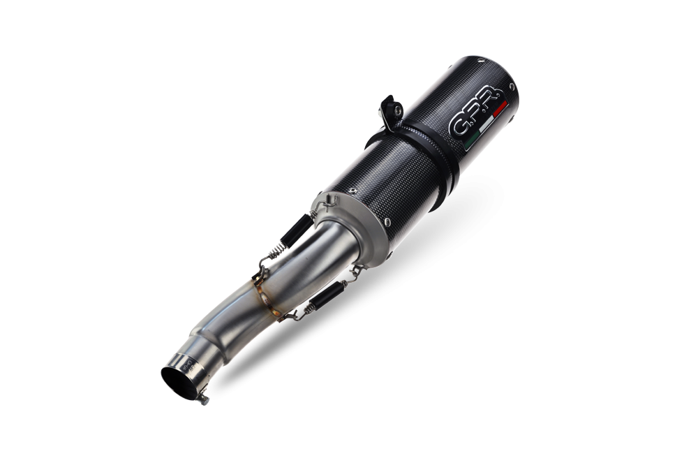 Exhaust compatible with Bmw R Nine-T 1200 -Pure -Racer -Urban G-S 2017-2023, M3 Poppy , Homologated legal slip-on exhaust including removable db killer and link pipe 