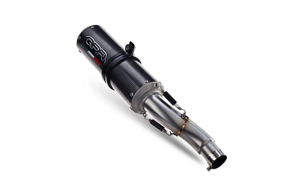 Exhaust compatible with Cf Moto 650 Gt 2025-2026, M3 Poppy , Homologated legal slip-on exhaust including removable db killer and link pipe 