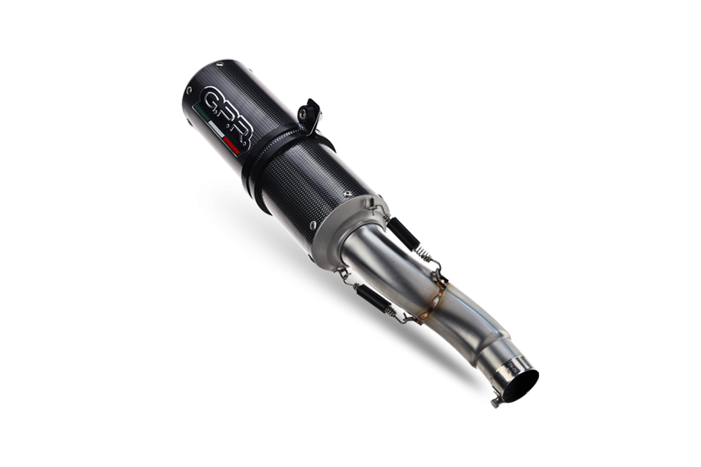 Exhaust compatible with Bmw R 1200 Rs Lc 2015-2016, M3 Poppy , Homologated legal slip-on exhaust including removable db killer and link pipe 