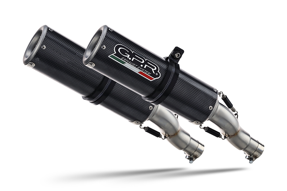 Exhaust compatible with Kawasaki Z1000 2003-2006, M3 Poppy , Dual Homologated legal slip-on exhaust including removable db killers and link pipes 