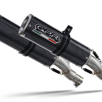 Exhaust compatible with Aprilia Shiver 900 2017-2020, M3 Poppy , Dual Homologated legal slip-on exhaust including removable db killers and link pipes 