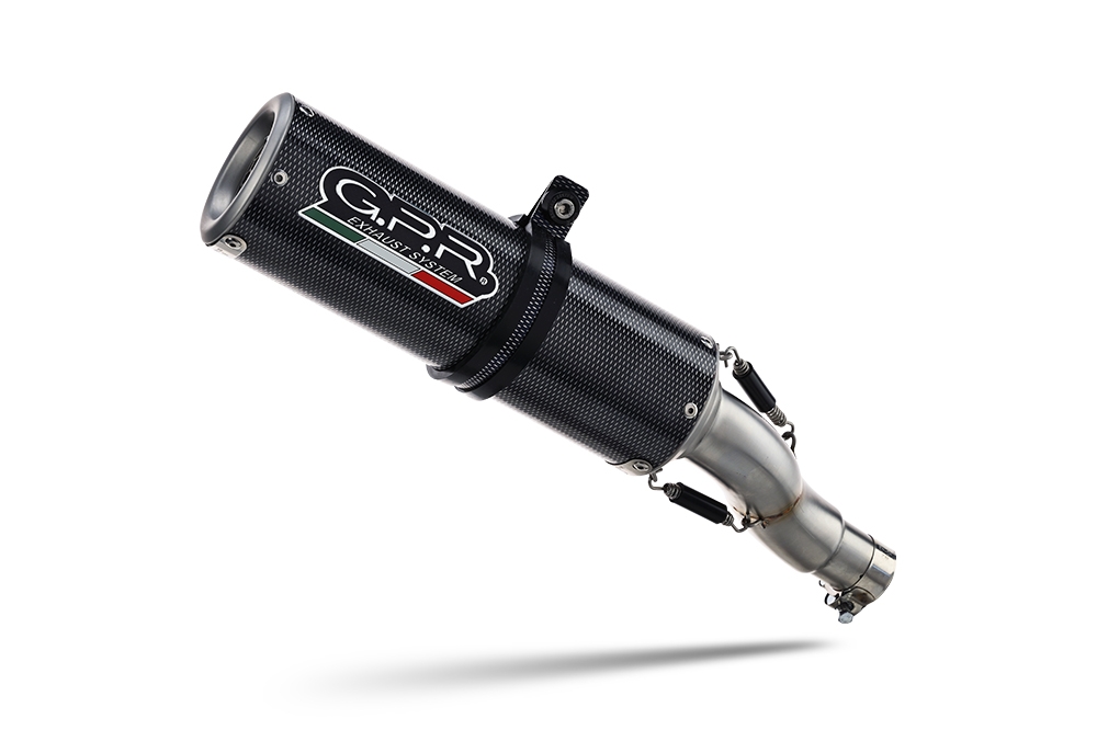 Exhaust compatible with Cf Moto 650 Gt 2025-2026, M3 Poppy , Homologated legal slip-on exhaust including removable db killer and link pipe 