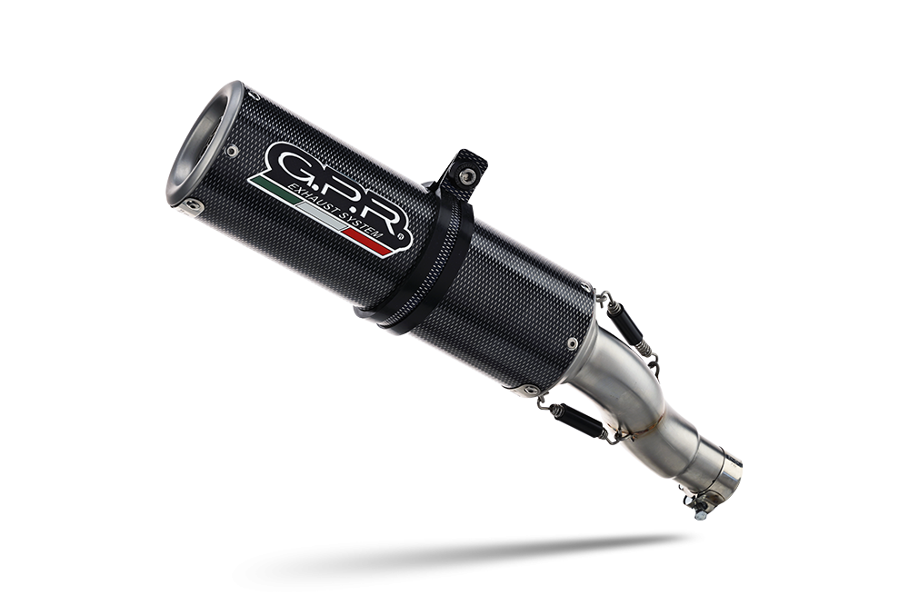 Exhaust compatible with Bmw R 1200 Rs Lc 2015-2016, M3 Poppy , Homologated legal slip-on exhaust including removable db killer and link pipe 