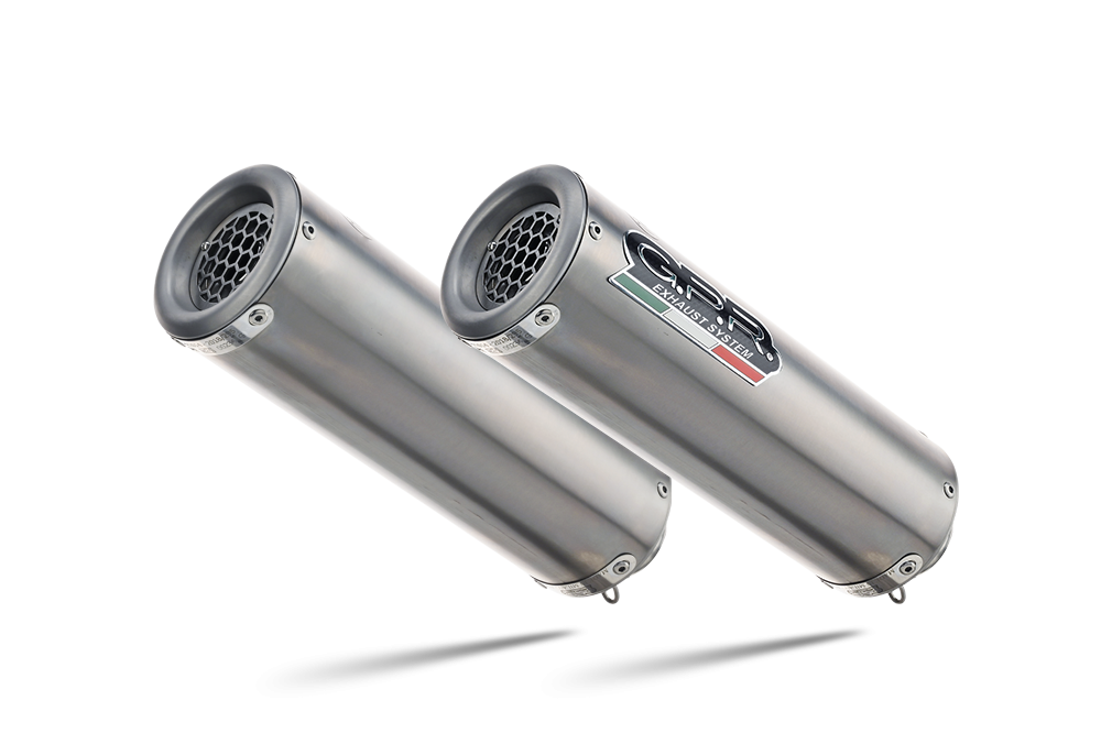 Exhaust compatible with Aprilia Rsv 1000 R Factory 2006-2010, M3 Titanium Natural, Dual Homologated legal slip-on exhaust including removable db killers and link pipes 