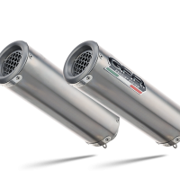 Exhaust compatible with Ducati 848 2007-2013, M3 Titanium Natural, Dual Homologated legal slip-on exhaust including removable db killers and link pipes 