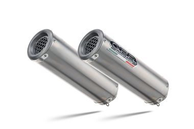 Exhaust compatible with Aprilia Rsv 1000 R Factory 2006-2010, M3 Titanium Natural, Dual Homologated legal slip-on exhaust including removable db killers and link pipes 