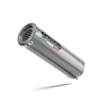 Exhaust compatible with Honda Cmx 300 Rebel 2021-2023, M3 Titanium Natural, Homologated legal slip-on exhaust including removable db killer and link pipe 
