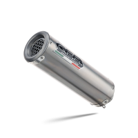 Exhaust compatible with Ducati Multistrada 950 2017-2020, M3 Titanium Natural, Homologated legal slip-on exhaust including removable db killer and link pipe 