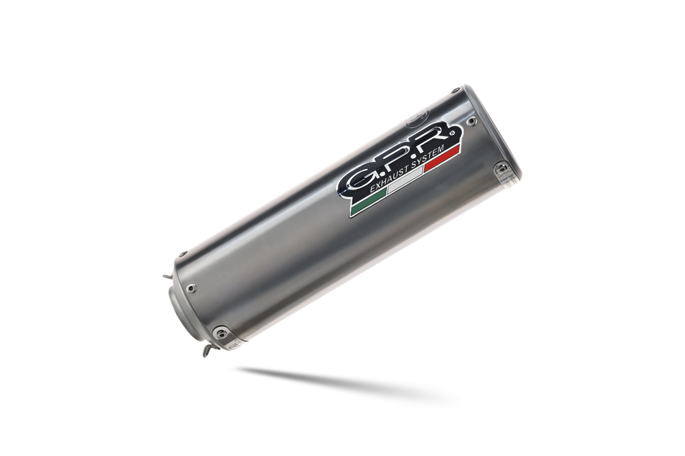Exhaust compatible with Bmw R Nine-T 1200 -Pure -Racer -Urban G-S 2017-2023, M3 Titanium Natural, Homologated legal slip-on exhaust including removable db killer and link pipe 
