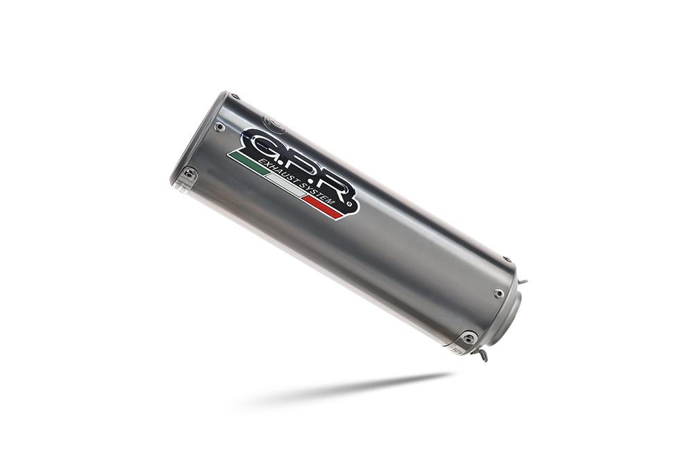 Exhaust compatible with Honda Cmx 300 Rebel 2021-2023, M3 Titanium Natural, Homologated legal slip-on exhaust including removable db killer and link pipe 