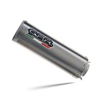 Exhaust compatible with Honda Cmx 300 Rebel 2021-2023, M3 Titanium Natural, Homologated legal slip-on exhaust including removable db killer and link pipe 