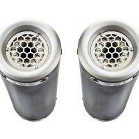 Exhaust compatible with Honda Vtr 1000 Sp-1 RC51 2000-2001, M3 Titanium Natural, Dual Homologated legal slip-on exhaust including removable db killers and link pipes 