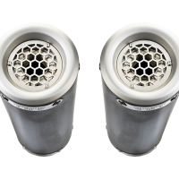 Exhaust compatible with Aprilia Rsv 1000 R Factory 2006-2010, M3 Titanium Natural, Dual Homologated legal slip-on exhaust including removable db killers and link pipes 
