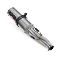 Exhaust compatible with Cf Moto 700 CL-X Heritage 2025-2026, M3 Titanium Natural, Homologated legal slip-on exhaust including removable db killer and link pipe 