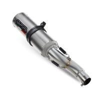 Exhaust compatible with Ducati Multistrada 950 2017-2020, M3 Titanium Natural, Homologated legal Mid-full system exhaust, including removable db killer and catalyst 