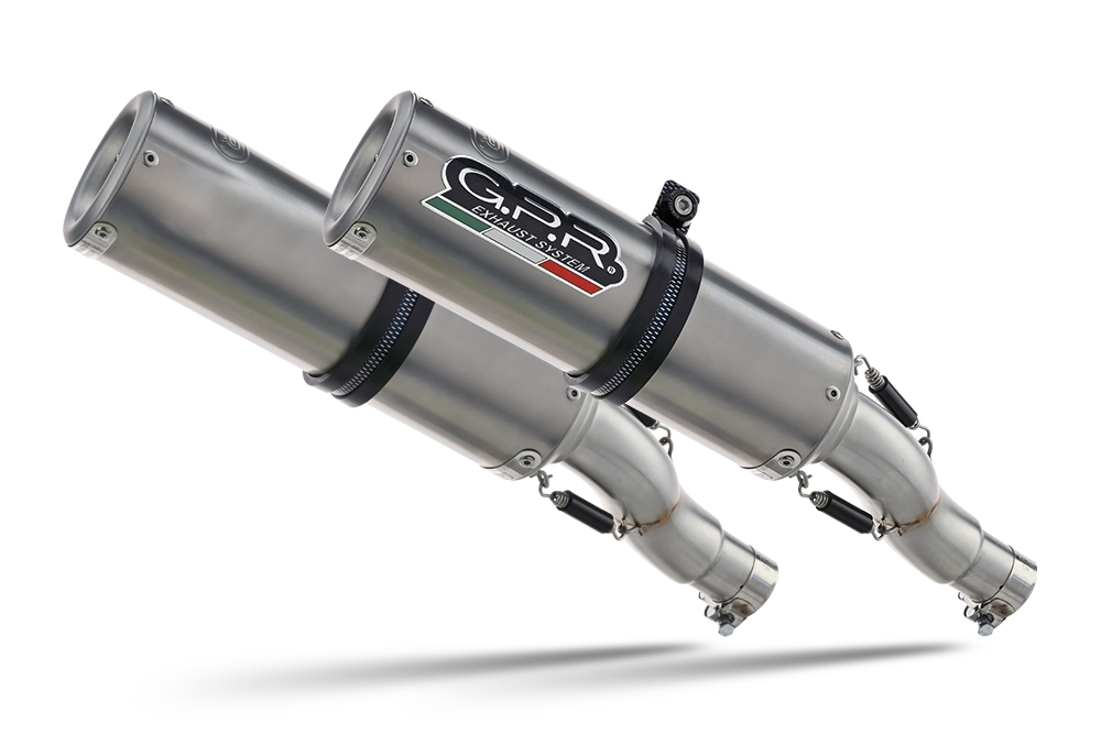Exhaust compatible with Honda Vtr 1000 Sp-1 RC51 2000-2001, M3 Titanium Natural, Dual Homologated legal slip-on exhaust including removable db killers and link pipes 