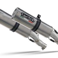 Exhaust compatible with Honda Vtr 1000 Sp-1 RC51 2000-2001, M3 Titanium Natural, Dual Homologated legal slip-on exhaust including removable db killers and link pipes 