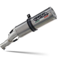 Exhaust compatible with Bmw R Nine-T 1200 -Pure -Racer -Urban G-S 2017-2023, M3 Titanium Natural, Homologated legal slip-on exhaust including removable db killer and link pipe 