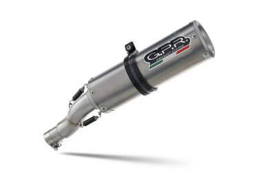 Exhaust compatible with Bmw R Nine-T 1200 -Pure -Racer -Urban G-S 2017-2023, M3 Titanium Natural, Homologated legal slip-on exhaust including removable db killer and link pipe 