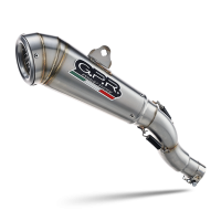Exhaust compatible with Cf Moto 700 CL-X Adv 2022-2024, Powercone Evo, Homologated legal slip-on exhaust including removable db killer and link pipe 