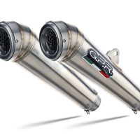 Exhaust compatible with Kawasaki Z 1000 2010-2013, Powercone Evo, Dual Homologated legal slip-on exhaust including removable db killers and link pipes 