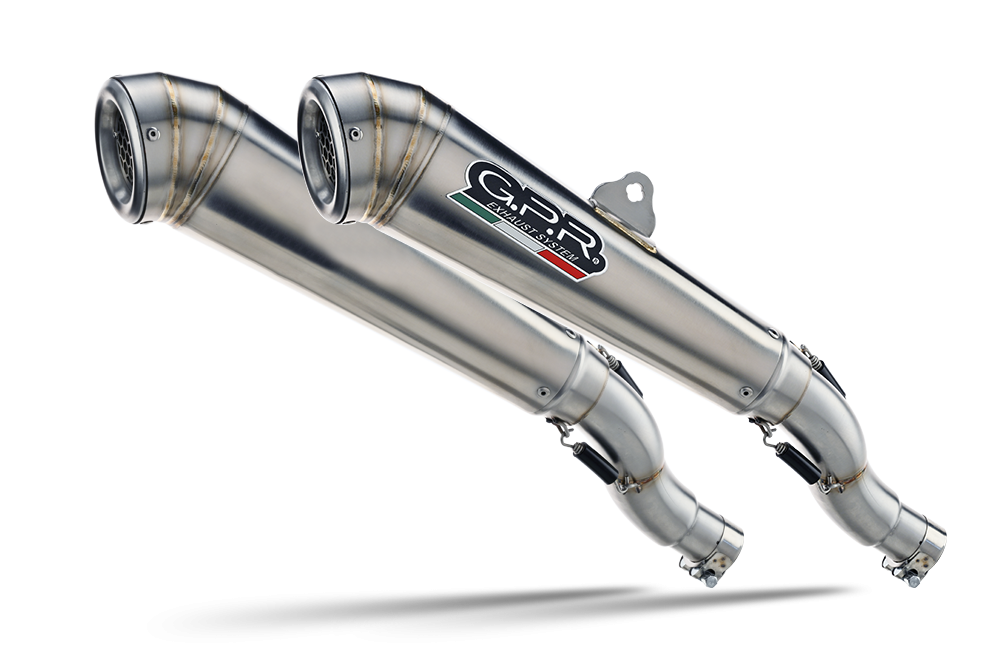 Exhaust compatible with Moto Morini Sport 1200 2008-2010, Powercone Evo, Dual Homologated legal slip-on exhaust including removable db killers and link pipes 