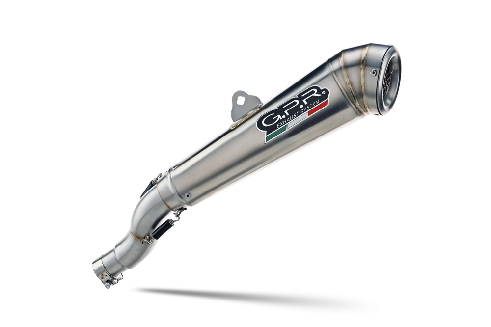 Exhaust compatible with Bmw R 1200 Gs -Adventure 2005-2009, Powercone Evo, Homologated legal slip-on exhaust including removable db killer and link pipe 