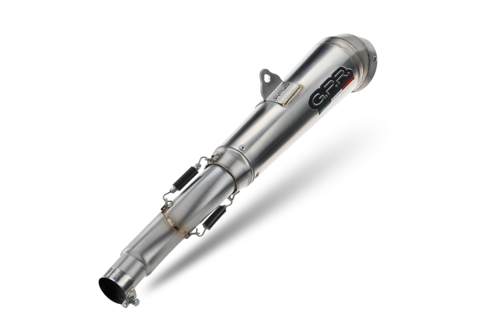 Exhaust compatible with Bmw R 1200 Gs -Adventure 2005-2009, Powercone Evo, Homologated legal slip-on exhaust including removable db killer and link pipe 