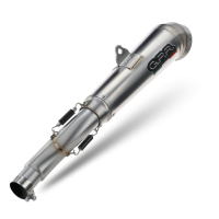 Exhaust compatible with Bmw R 1200 Gs -Adventure 2005-2009, Powercone Evo, Homologated legal slip-on exhaust including removable db killer and link pipe 