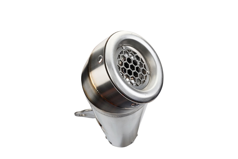 Exhaust compatible with Royal Enfield Guerrilla 450 2024-2025, Powercone Evo, Homologated legal slip-on exhaust including removable db killer and link pipe 