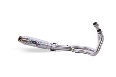 Exhaust compatible with Kawasaki Ninja 300 R 2012-2017, Deeptone Inox, Homologated legal full system exhaust, including removable db killer and catalyst 