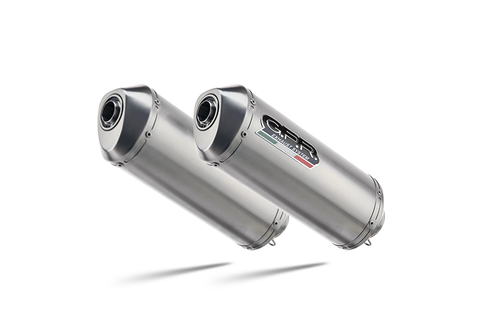 Exhaust compatible with Ducati Monster 620 2003-2006, Satinox, Dual Homologated legal slip-on exhaust including removable db killers and link pipes 