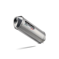 Exhaust compatible with Kawasaki Versys 1000 I.E. 2021-2024, Satinox , Homologated legal slip-on exhaust including removable db killer and link pipe 