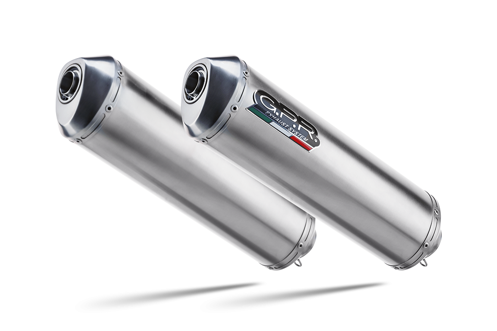 Exhaust compatible with Yamaha Tdm 900 2002-2014, Satinox , Dual Homologated legal slip-on exhaust including removable db killers, link pipes and catalysts 