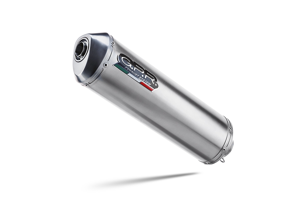 Exhaust compatible with Honda Crf 250 L 2013-2016, Satinox, Homologated legal slip-on exhaust including removable db killer, link pipe and catalyst 