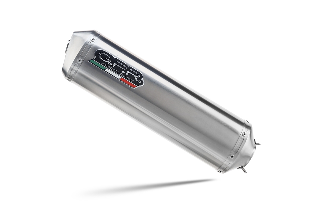 Exhaust compatible with Honda Crf 250 L 2013-2016, Satinox, Homologated legal slip-on exhaust including removable db killer, link pipe and catalyst 