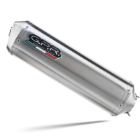 Exhaust compatible with Kawasaki ER 5 1996-2006, Satinox, Homologated legal slip-on exhaust including removable db killer and link pipe 