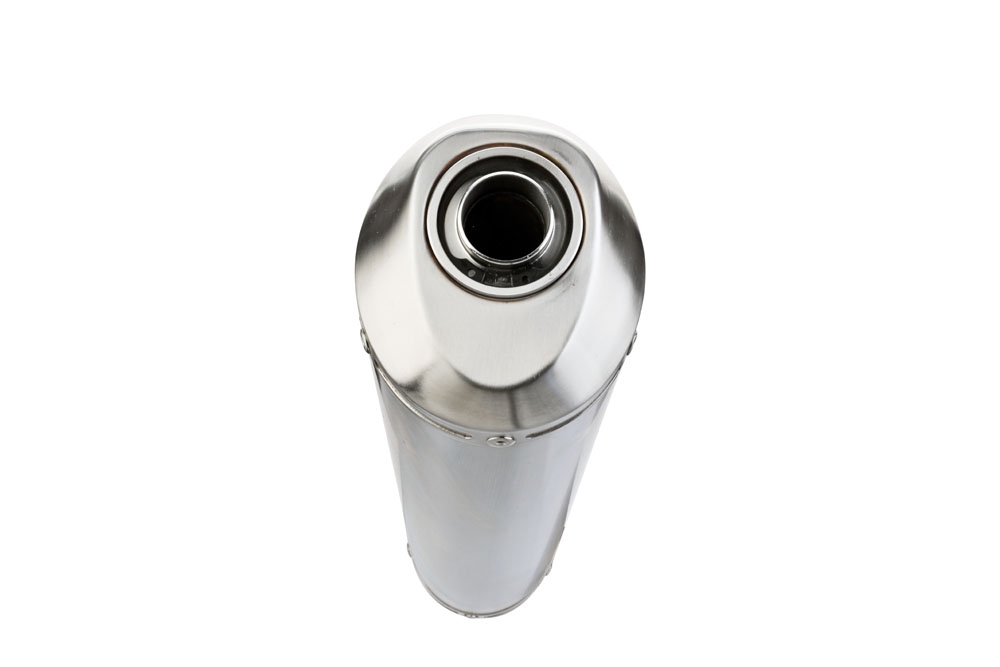 Exhaust compatible with Bmw R 1200 St -Rt 2003-2008, Satinox , Homologated legal slip-on exhaust including removable db killer and link pipe 