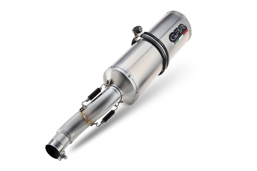 Exhaust compatible with Bmw R 1200 St -Rt 2003-2008, Satinox , Homologated legal slip-on exhaust including removable db killer and link pipe 