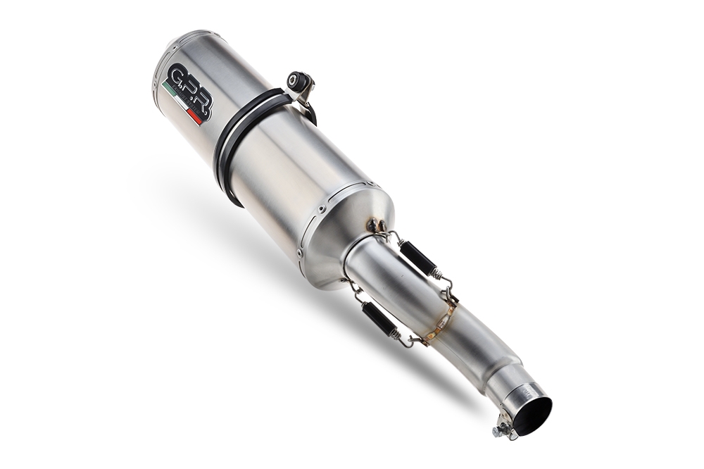 Exhaust compatible with Honda Cbf 1000 - ST 2010-2016, Satinox , Homologated legal slip-on exhaust including removable db killer and link pipe 