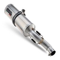 Exhaust compatible with Honda Cbf 1000 - ST 2010-2016, Satinox , Homologated legal slip-on exhaust including removable db killer and link pipe 