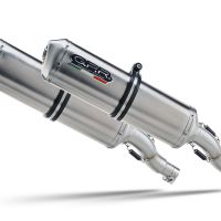 Exhaust compatible with Ducati Monster 620 2003-2006, Satinox, Dual Homologated legal slip-on exhaust including removable db killers and link pipes 