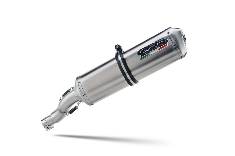 Exhaust compatible with Bmw R 1200 St -Rt 2003-2008, Satinox , Homologated legal slip-on exhaust including removable db killer and link pipe 