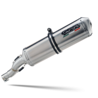Exhaust compatible with Aprilia Mana 850 Gt 2007-2016, Satinox, Homologated legal mid-full system exhaust including removable db killer 